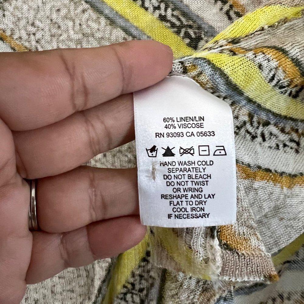 Nic Zoe Multicolor Multipattern Linen Blend Water… - image 4